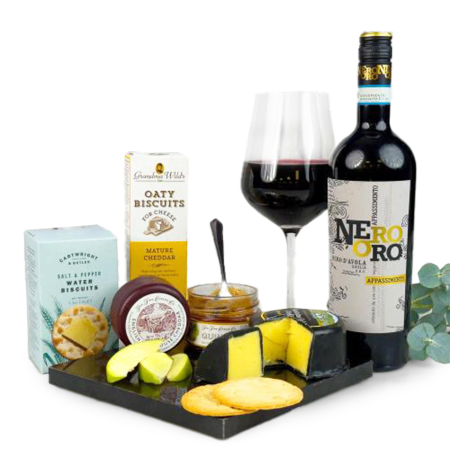 Rustic Wine and Artisan Cheese Gift Box